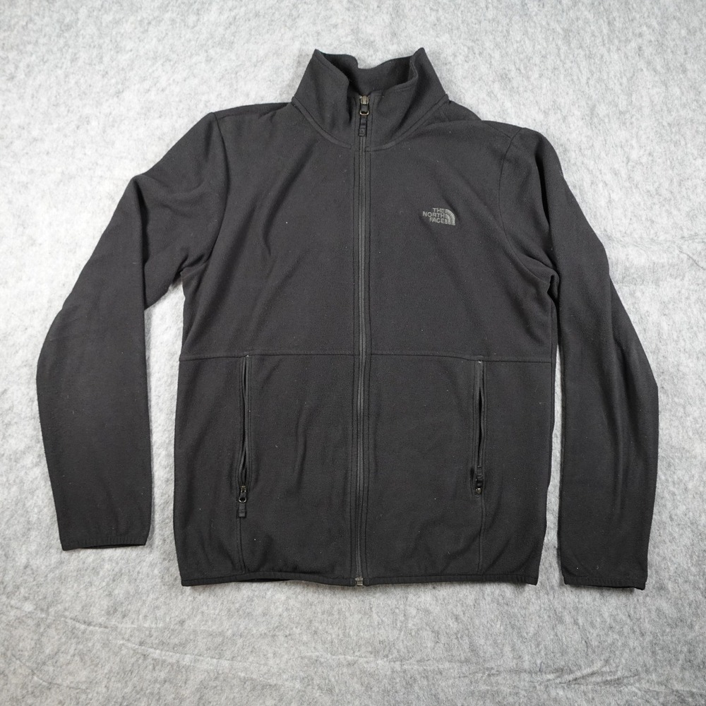 The North Face Jacket Mens Medium Black Fleece Full Zip TKA Glacier Pockets
